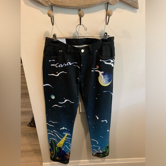 Men’s Casa Blanca Cowboy De L'Espace Straight Leg Jeans and Classic Denim Jacket - Picture 4 of 12